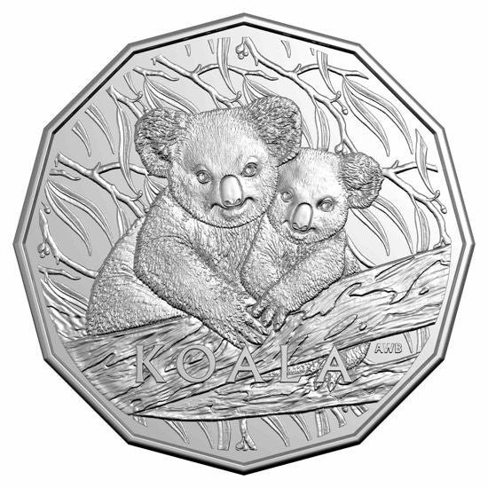 2025 50 cent Koala Series Uncirculated carded coin
