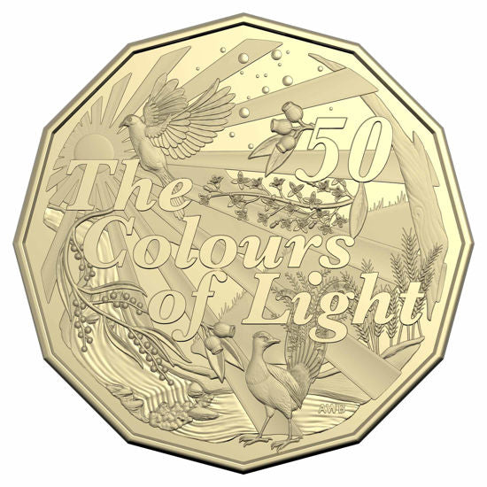 2025 Dorothea Mackellar Uncirculated 50 cent carded coin - The Colours of Light