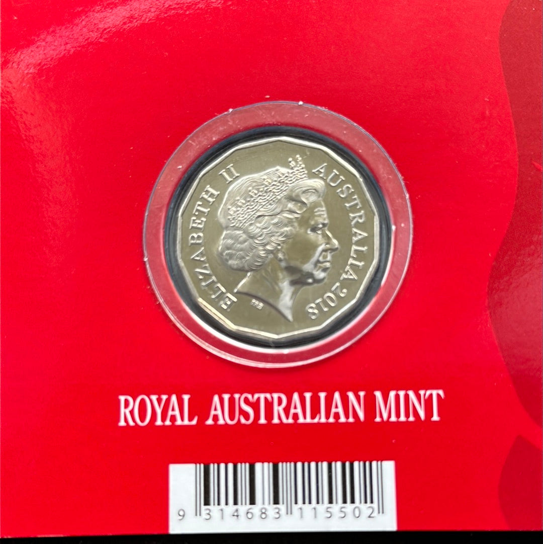 2018 Royal Australian Mint Fifty Cents 50c Lunar New Year of the Dog Tetra-Decagonal Lunar Series Coin