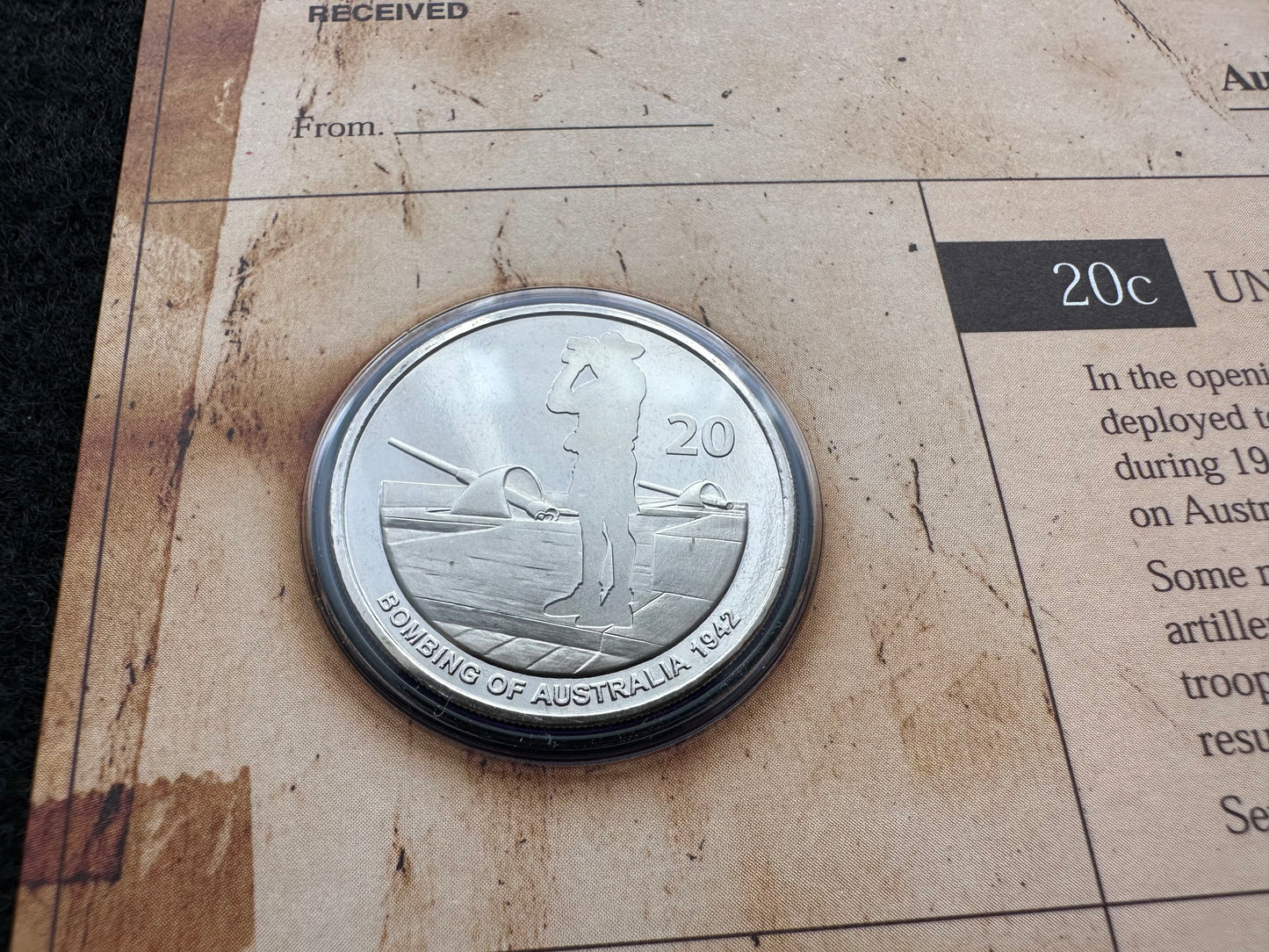 2012 Shores Under Siege: Bombing of Australia 1942 - 20c and 50c Uncirculated 3 Coin Set