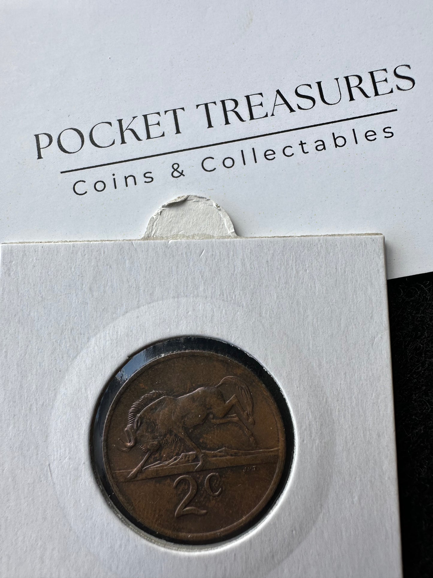 1970 South Africa two 2 cents KM#83