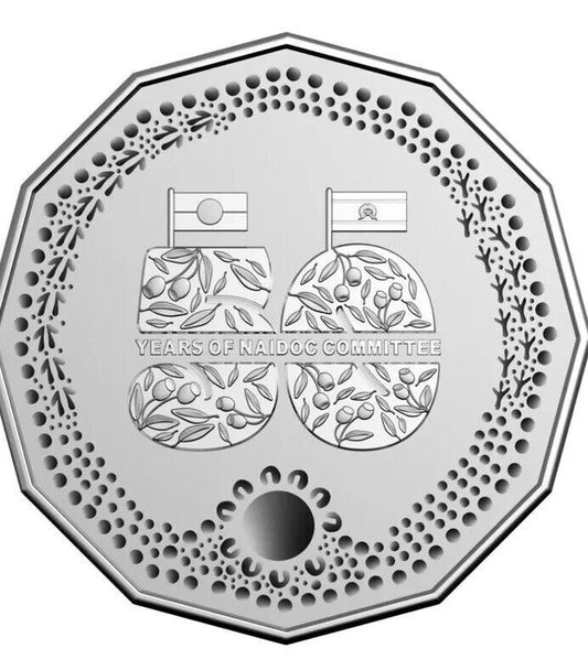 2024 RAM satchel of 20x Fifty Cent 50c UNC coins 50TH Anniversary Of NAIDOC