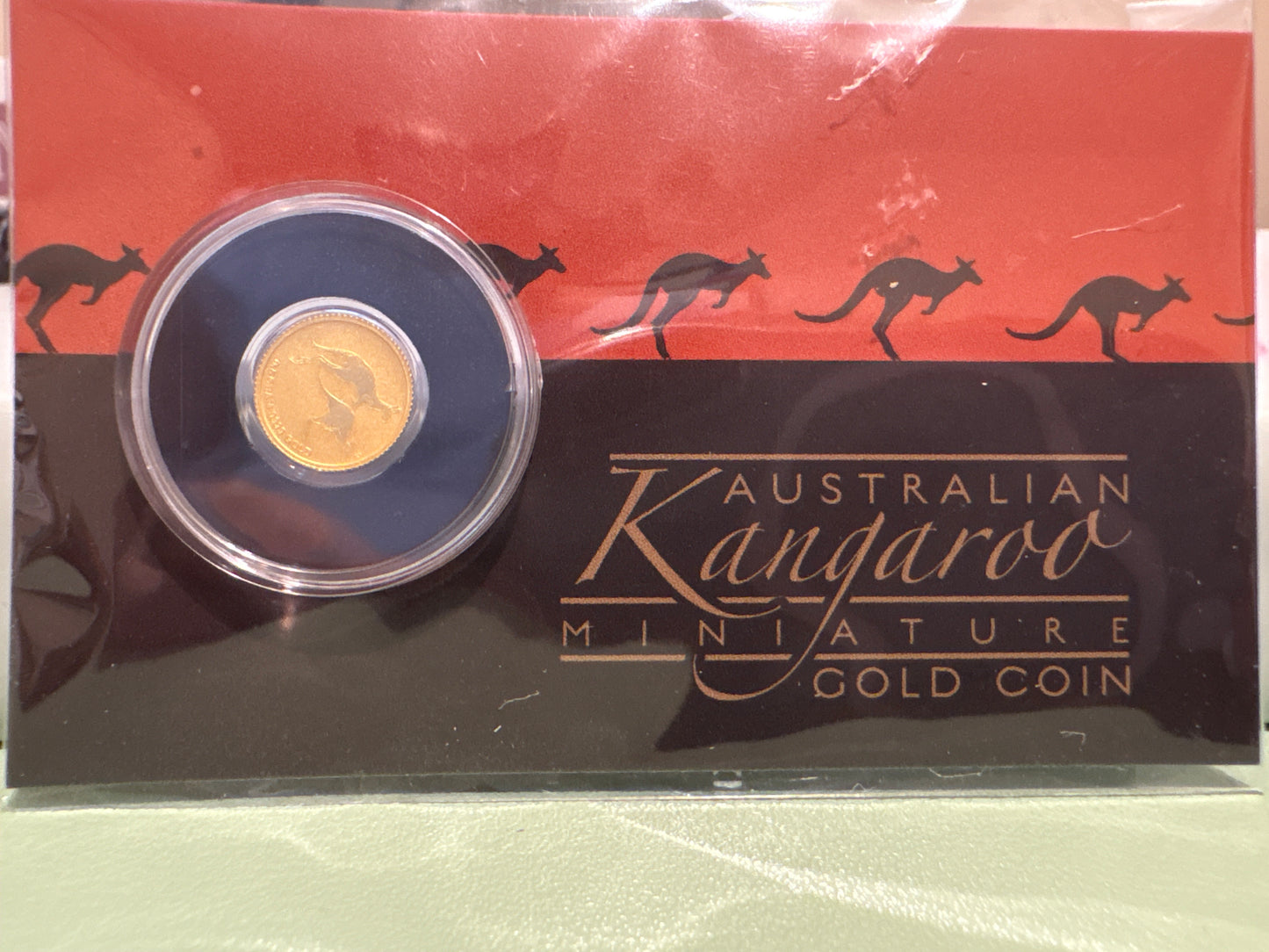 2018 $2 Australian Kangaroo Miniature Gold coin .5 grams