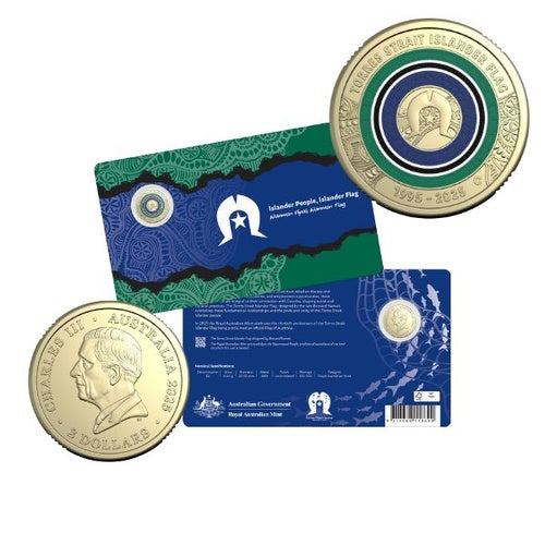 2025 $2 'C' Mintmark Coloured Uncirculated Coin – 30th Anniversary of the Torres Strait Islander Flag