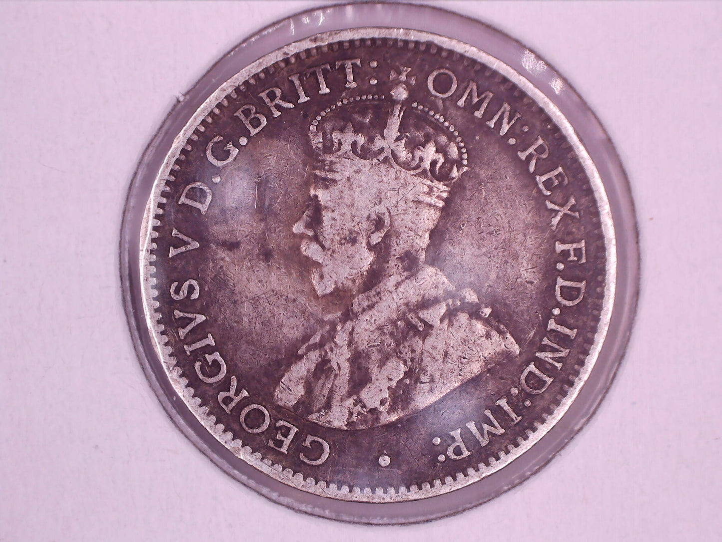 1916 Australia King George V Threepence Silver Coin