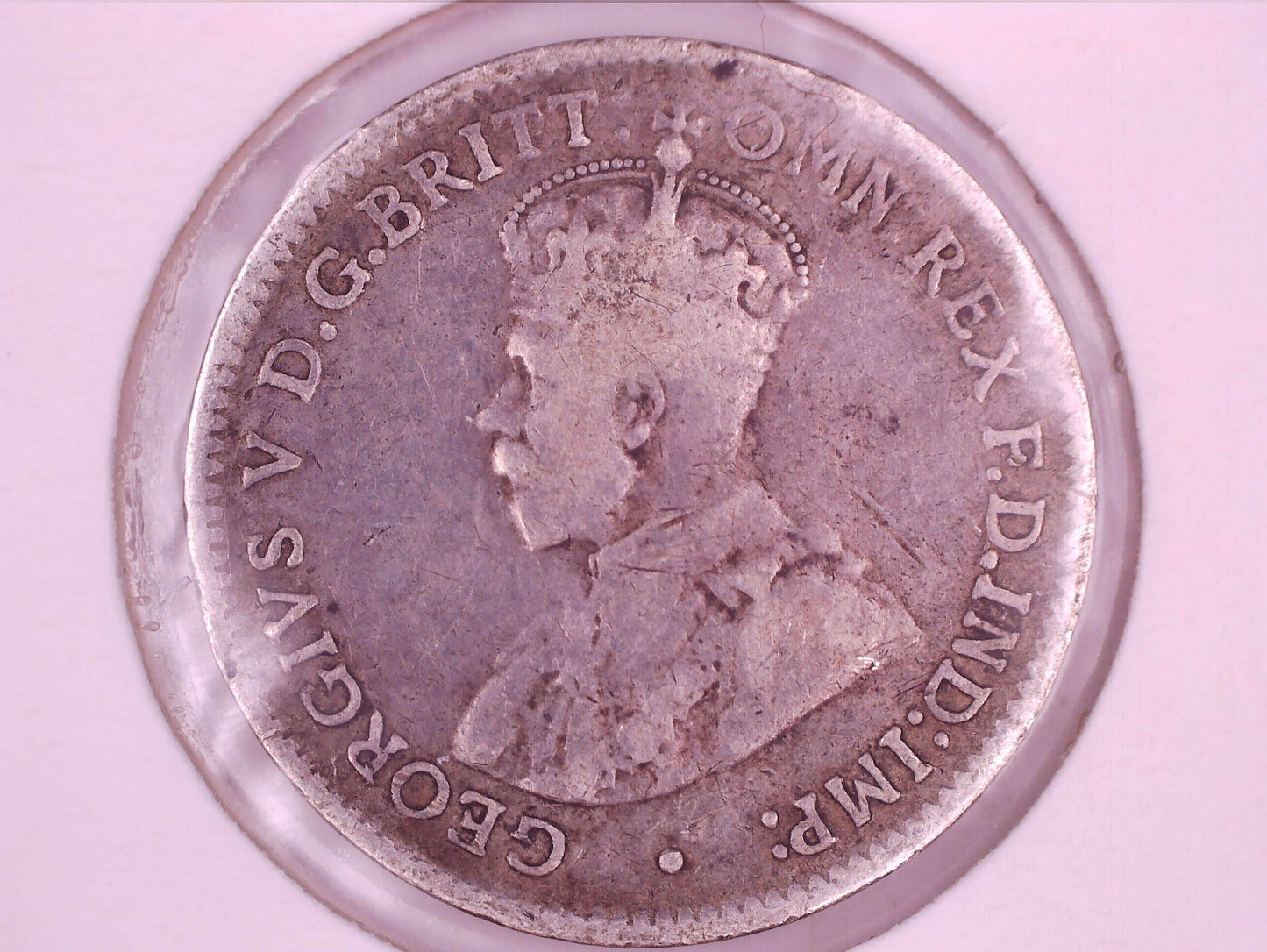 1917 Australia King George V Threepence Silver Coin