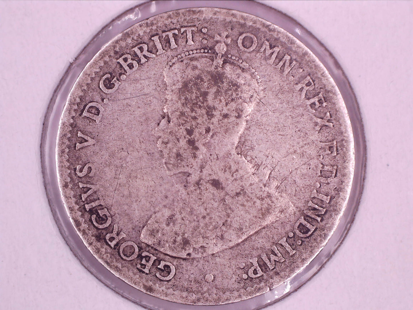 1919 Australia King George V Threepence Silver Coin