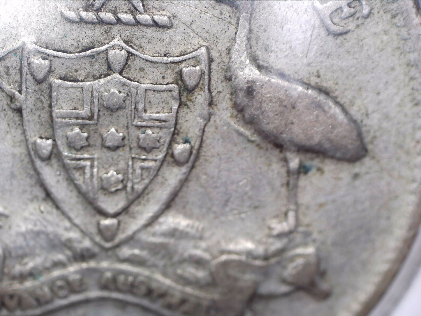 1951 Australian Six Pence - 50% Silver - Error Variety Missing Emu Leg