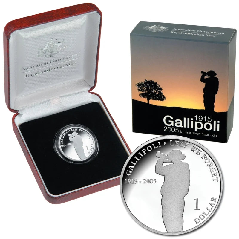 2005 $1 Gallipoli 1915 Fine Silver Proof Coin
