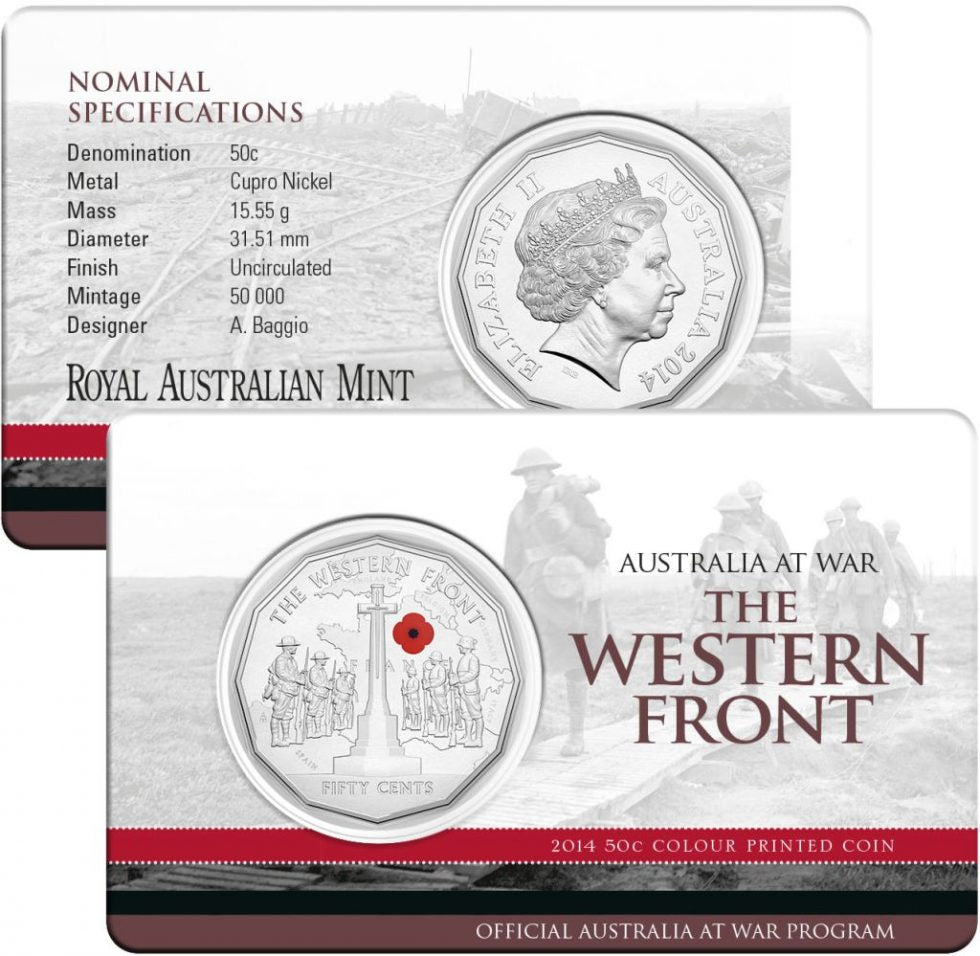 2014 Fifty Cent 50c Australians at War - Set of 6