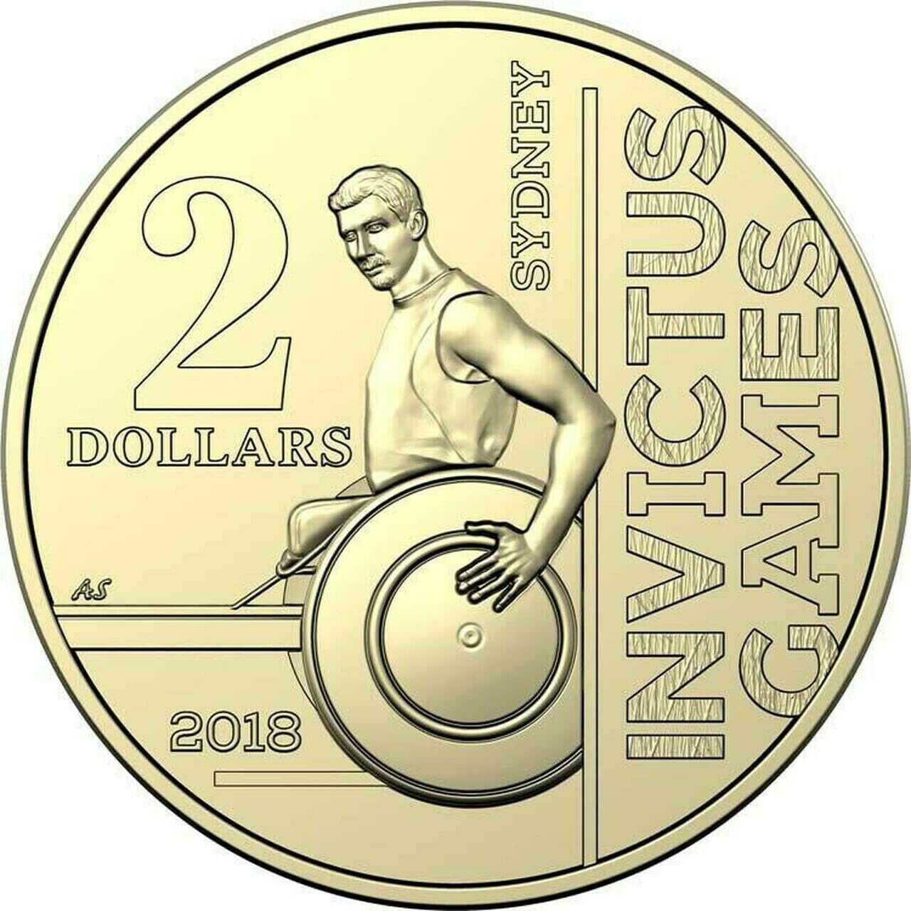 2018 $2 Invictus Games UNCIRCULATED Coin from RAM Bag