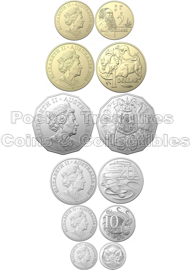 2019 Australian Coin Set - JC / Jody Clark Effigy - 6 Coins UNC from mint bags