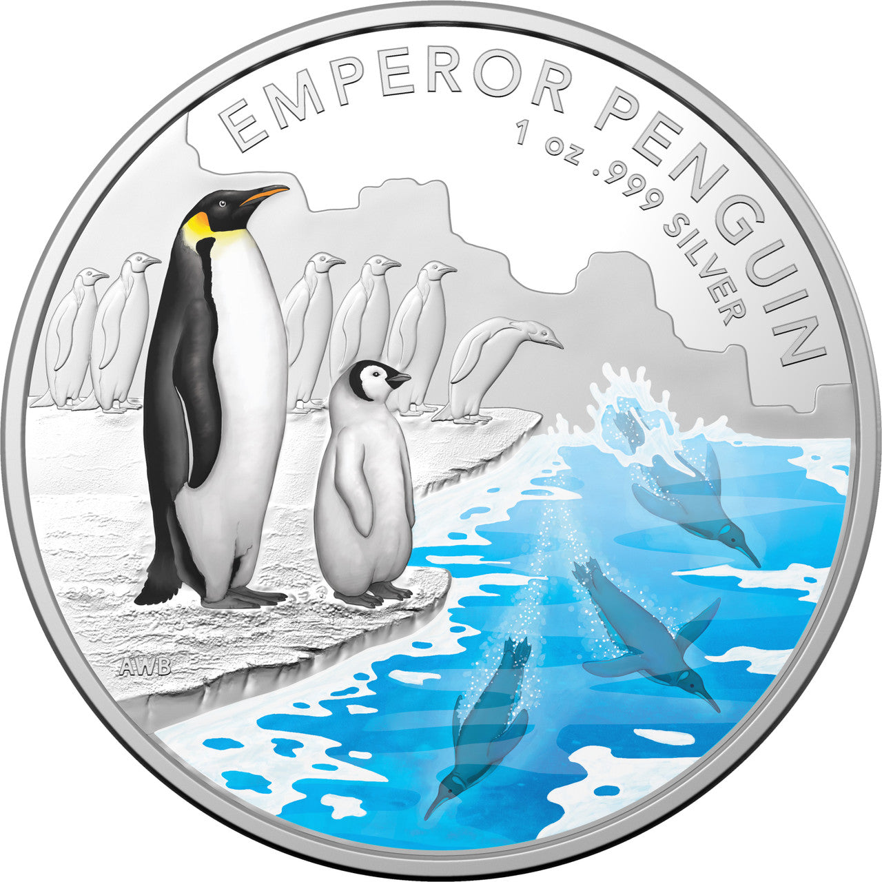 2023 $5 Australian Antarctic Territory - Emperor Penguin 1 oz Silver Proof Coin