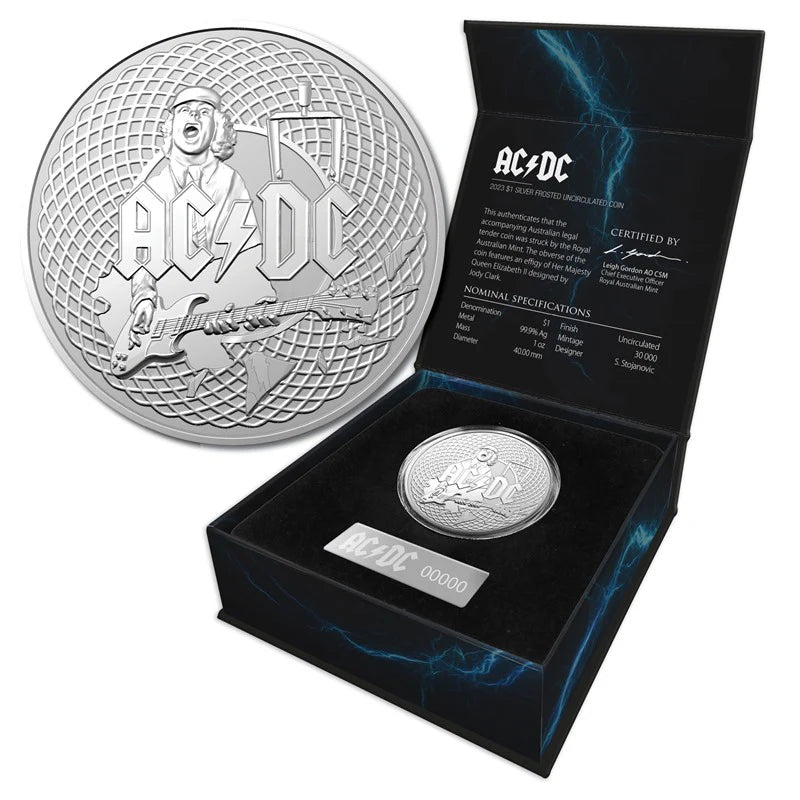 2023 AC/DC 1oz Silver Frosted Uncirculated Coin