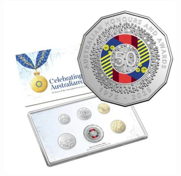 2025 Six-Coin Uncirculated Year Set – Celebrating Australians: 50 Years of the Australian Honours System