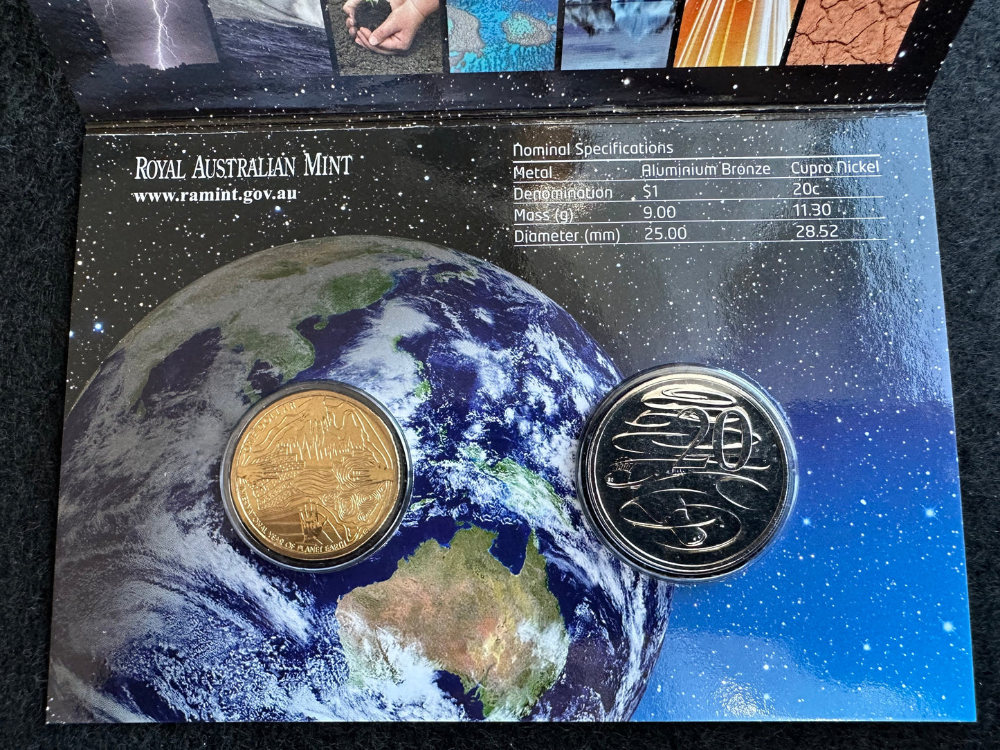 2008 International Year of Planet Earth Uncirculated RAMint 2 coin set