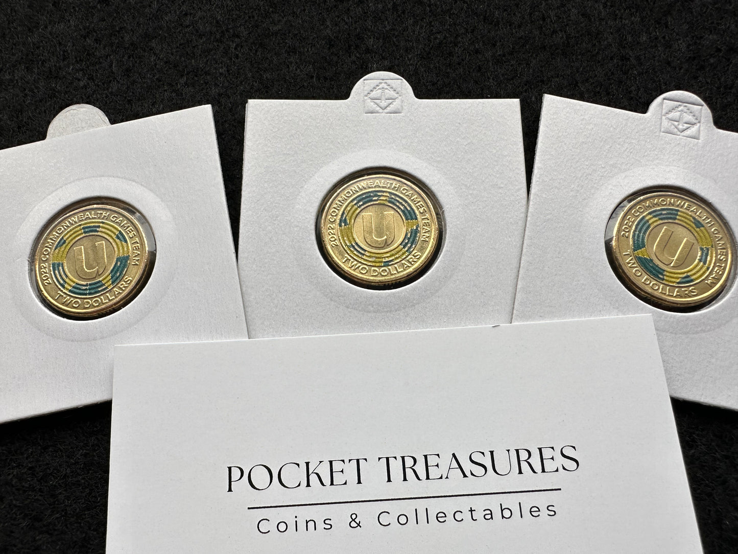 2022 $2 two dollar Commonwealth Games Letter U coin - Circulated