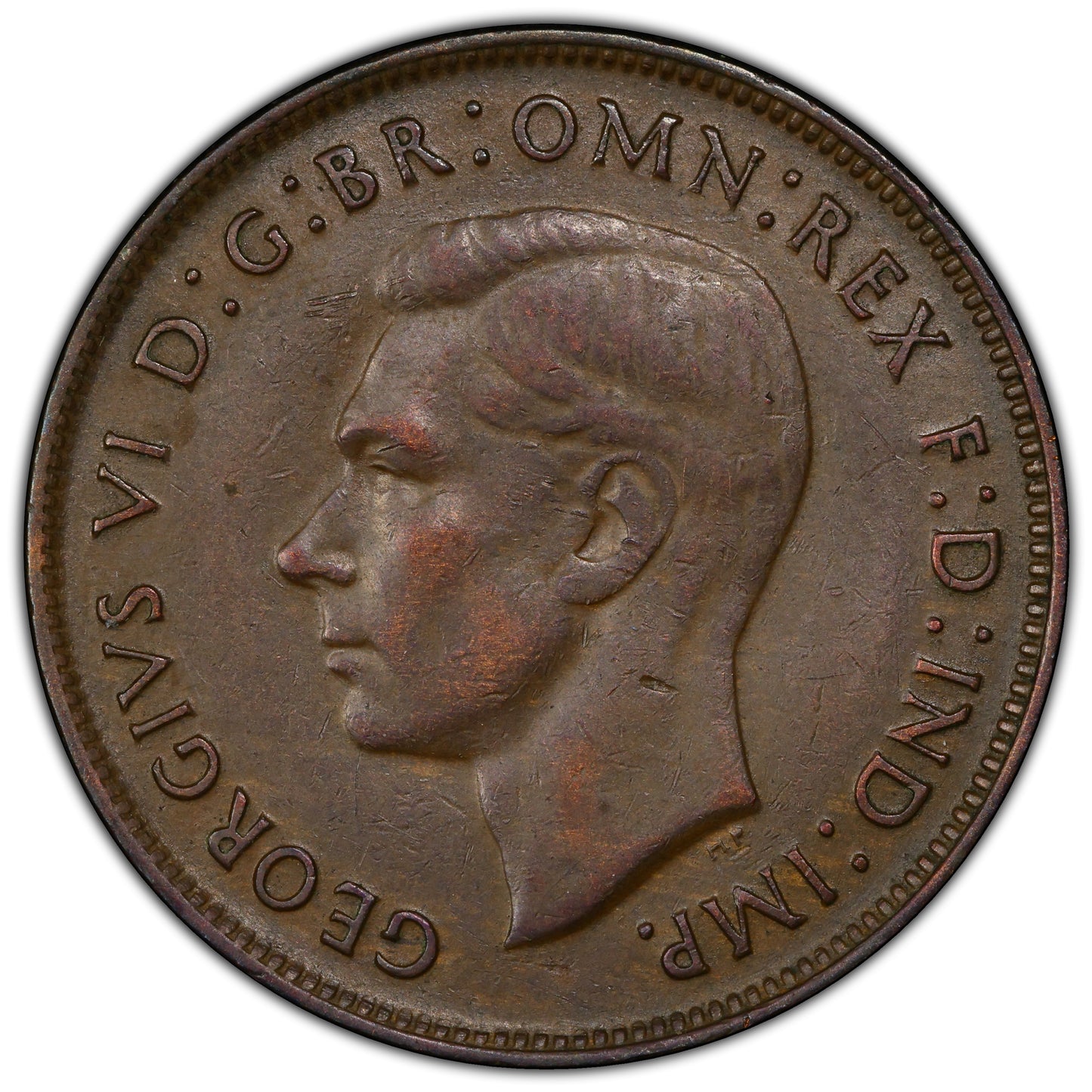 1946 (M) PCGS Australian One Penny AU50BN pre-decimal coin