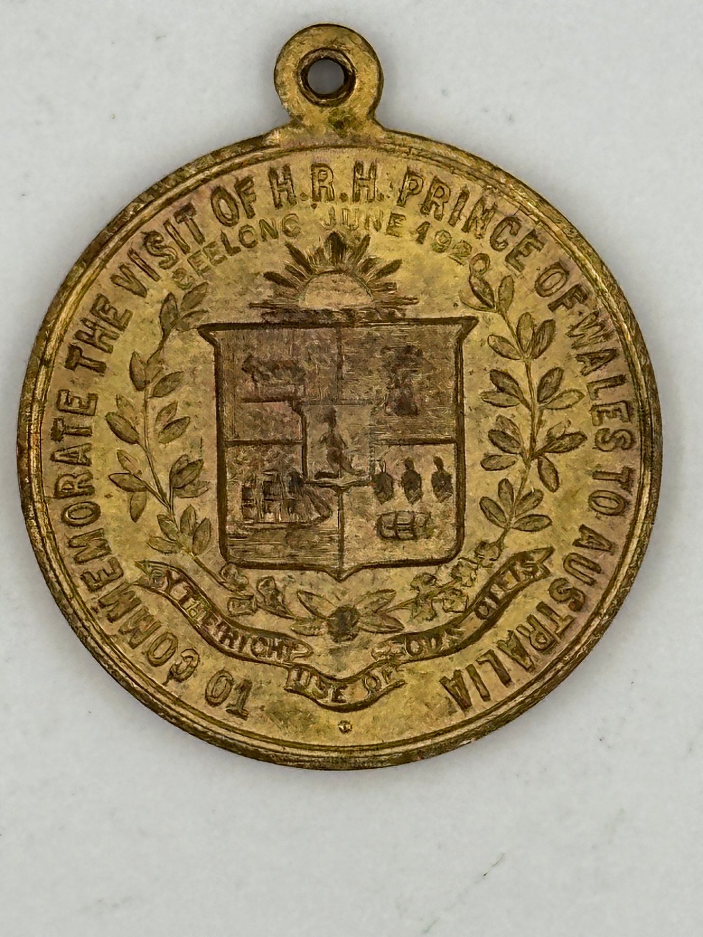 1920 Royal Visit of the Prince of Wales Medallion - Geelong June 1920