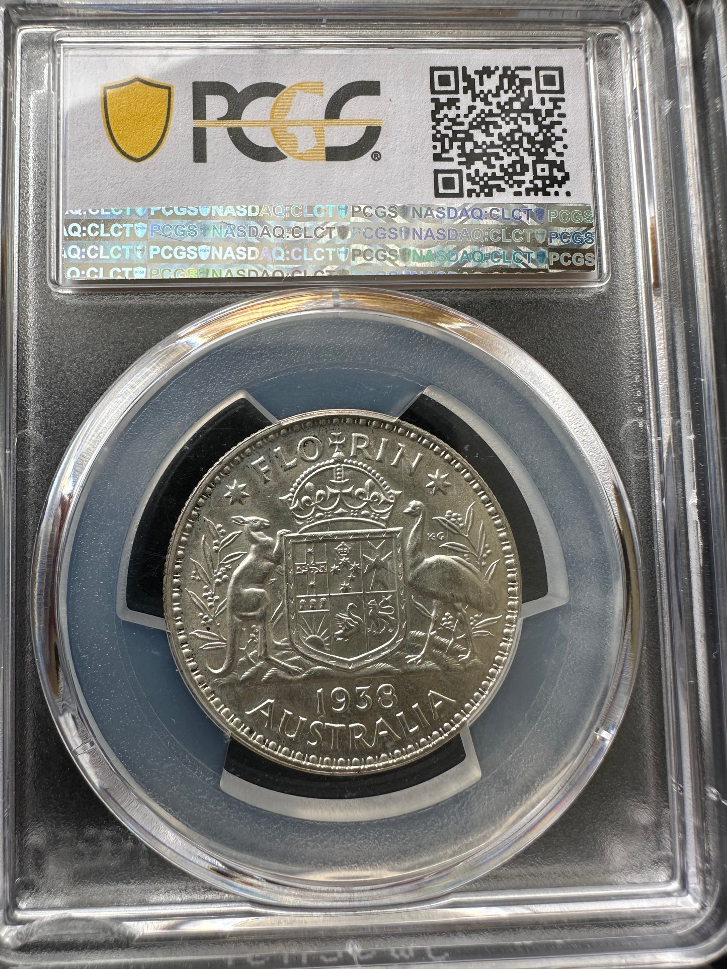 1938(m) PCGS Australian Florin MS63 pre-decimal sliver coin - UNCIRCULATED