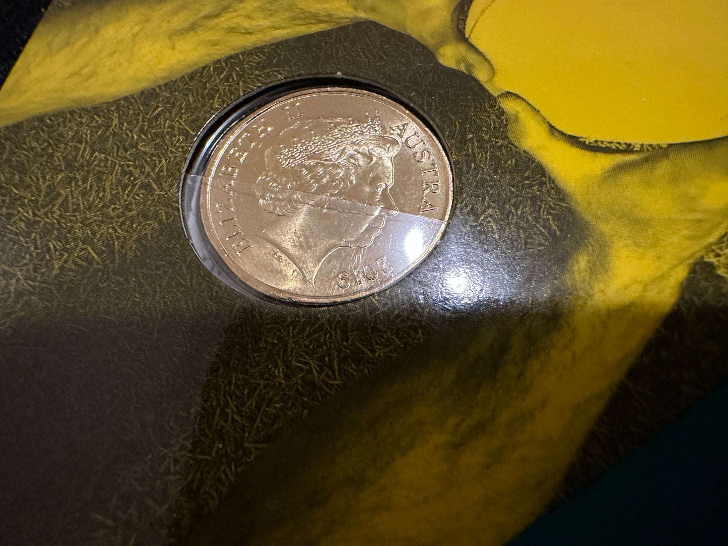 2019 $2 Wallabies Coloured Coin UNC on card