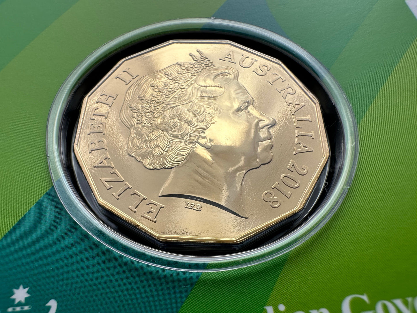 2018 Fifty Cent Gold Coast Commonwealth Games Gold Plated (50c) Uncirculated Australian Decimal Coin