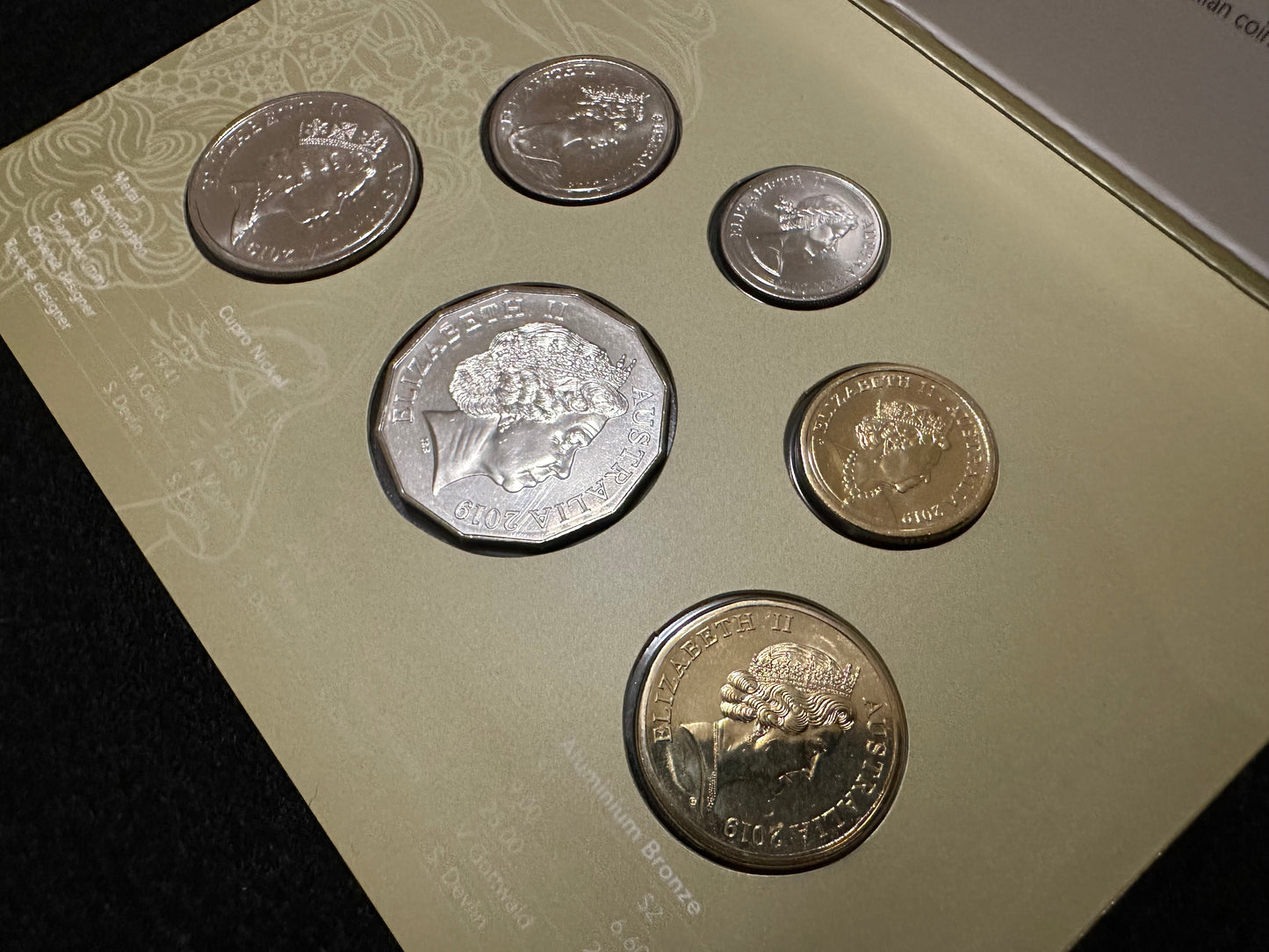 2019 Royal Australian Mint Effigies Over Time 6 coin set