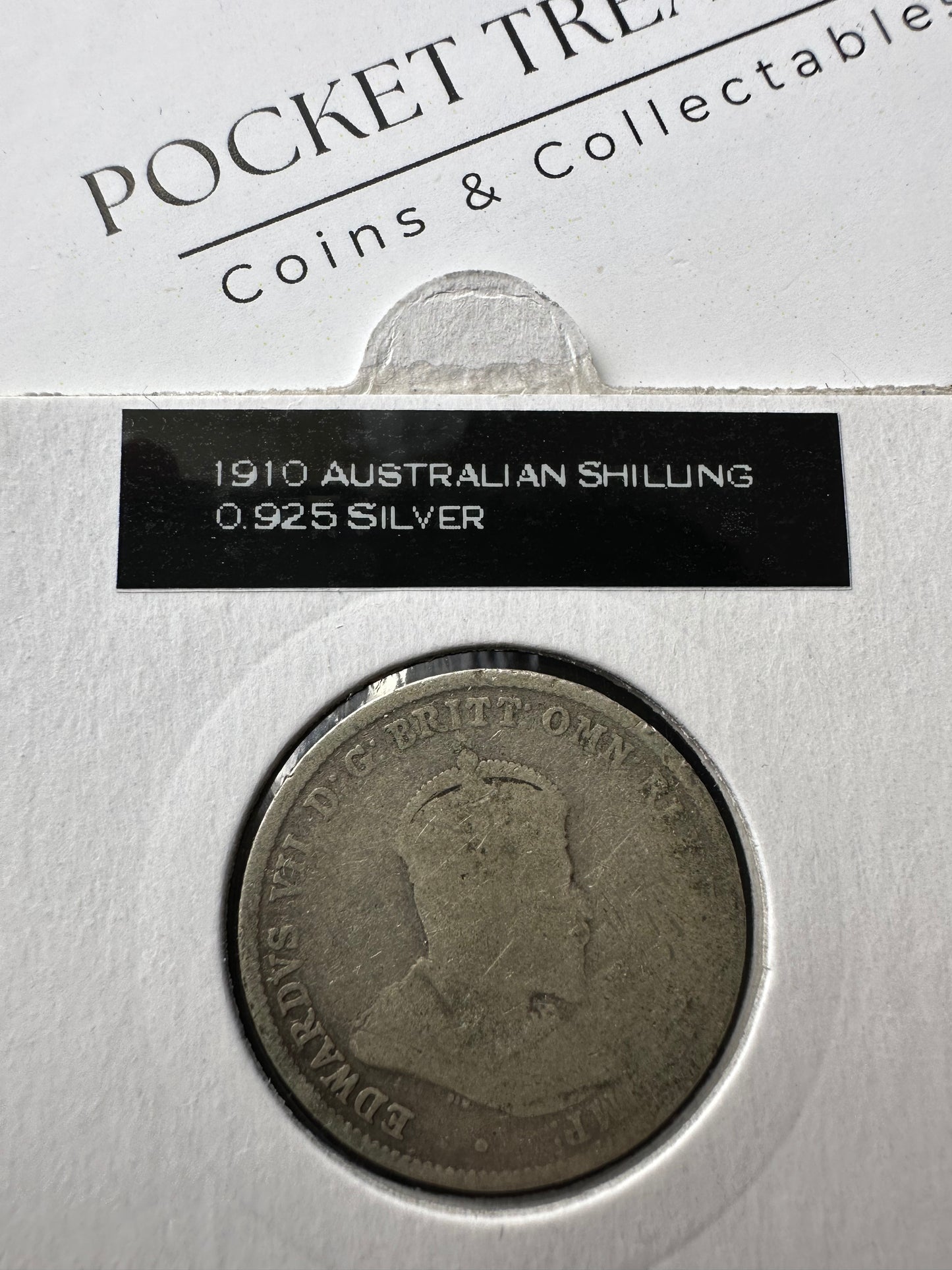 1910 Australia King George V Shilling Silver Coin