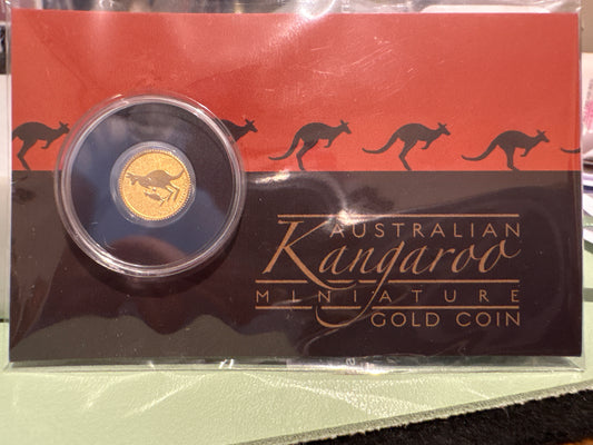 2020 $2 Australian Kangaroo Miniature Gold coin .5 grams