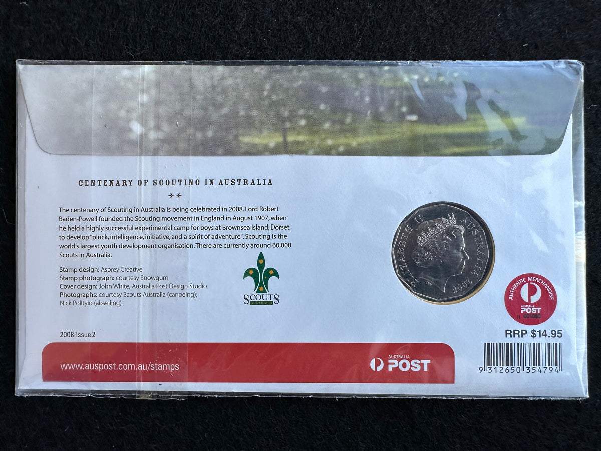 2008 50c Centenary of Scouting in Australia PNC