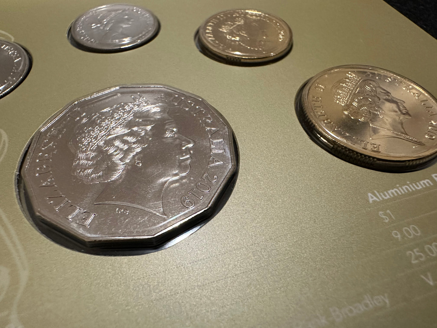 2019 Royal Australian Mint Effigies Over Time 6 coin set