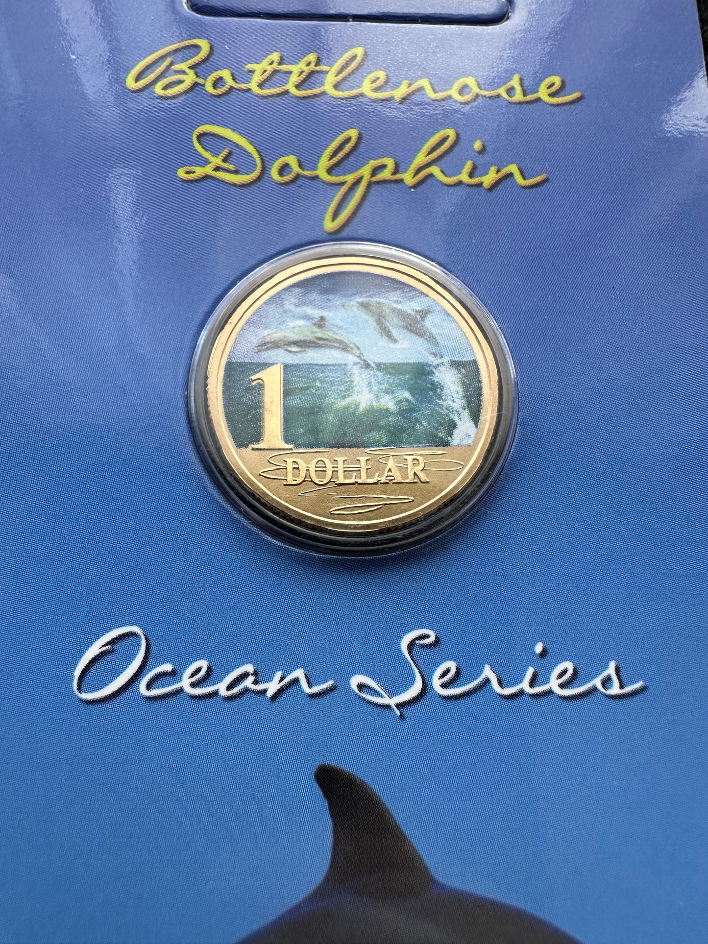 2006 $1 Ocean Series coloured coin - Bottlenose Dolphin