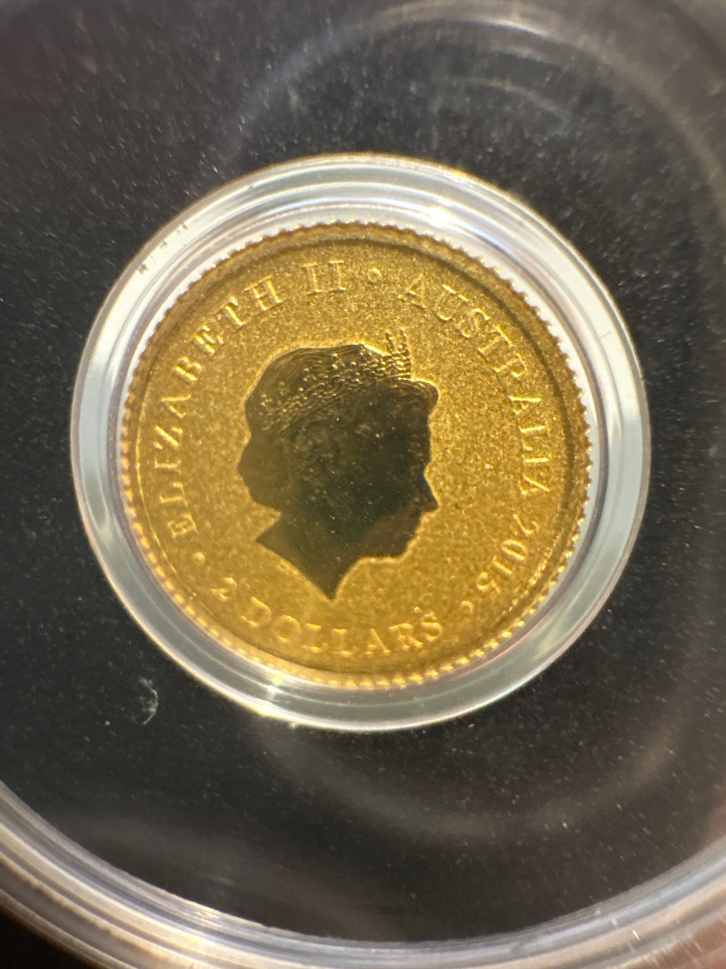 2015 $2 Australian Kangaroo Miniature Gold coin .5 grams