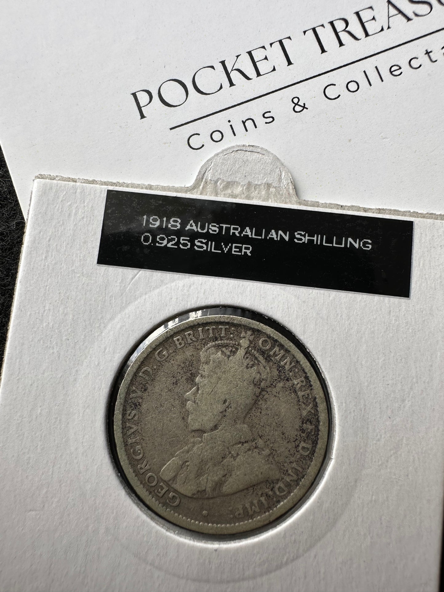 1918 Australia King George V Threepence Silver Coin