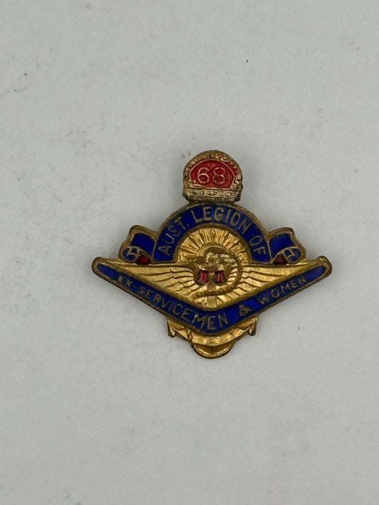 1968 Australian Legion of Ex-Servicemen and Women Membership Badge