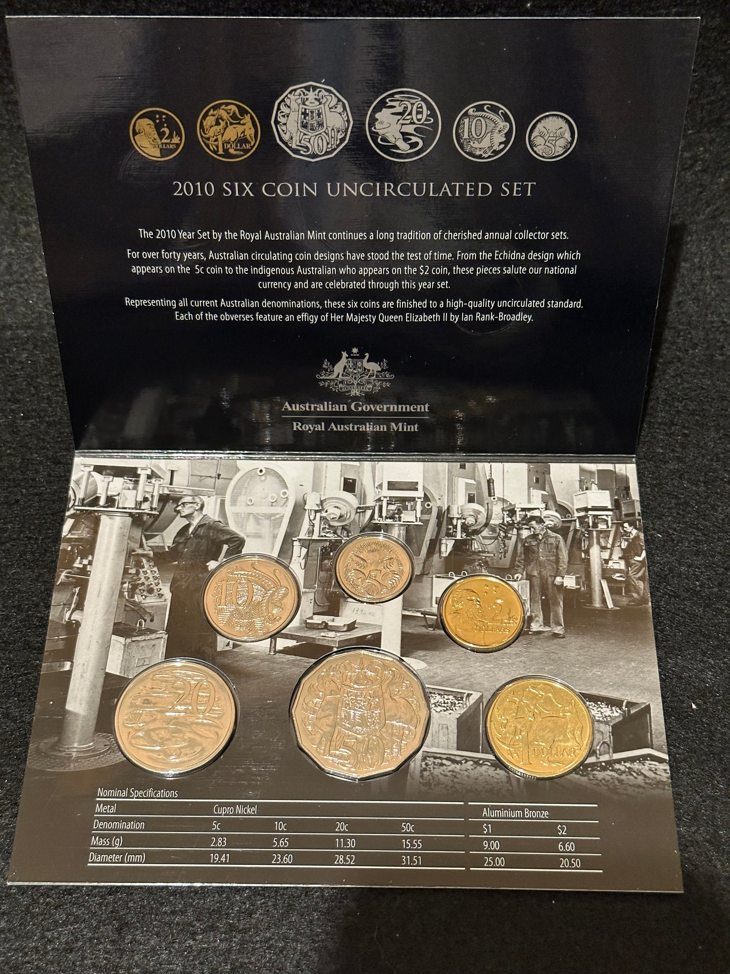 2010 Royal Australian Mint Uncirculated Six Coin Set