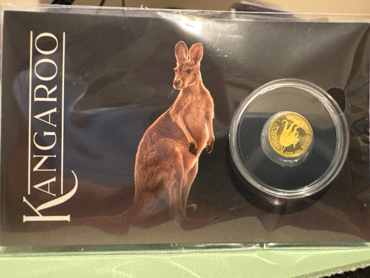 2022 $2 Australian Kangaroo Miniature Gold coin .5 grams