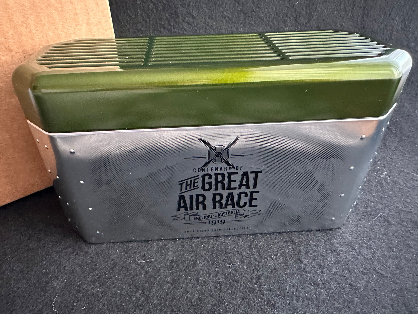 2019 Centenary of the Great Air Race England to Australia. 8 Coin Tin Set.