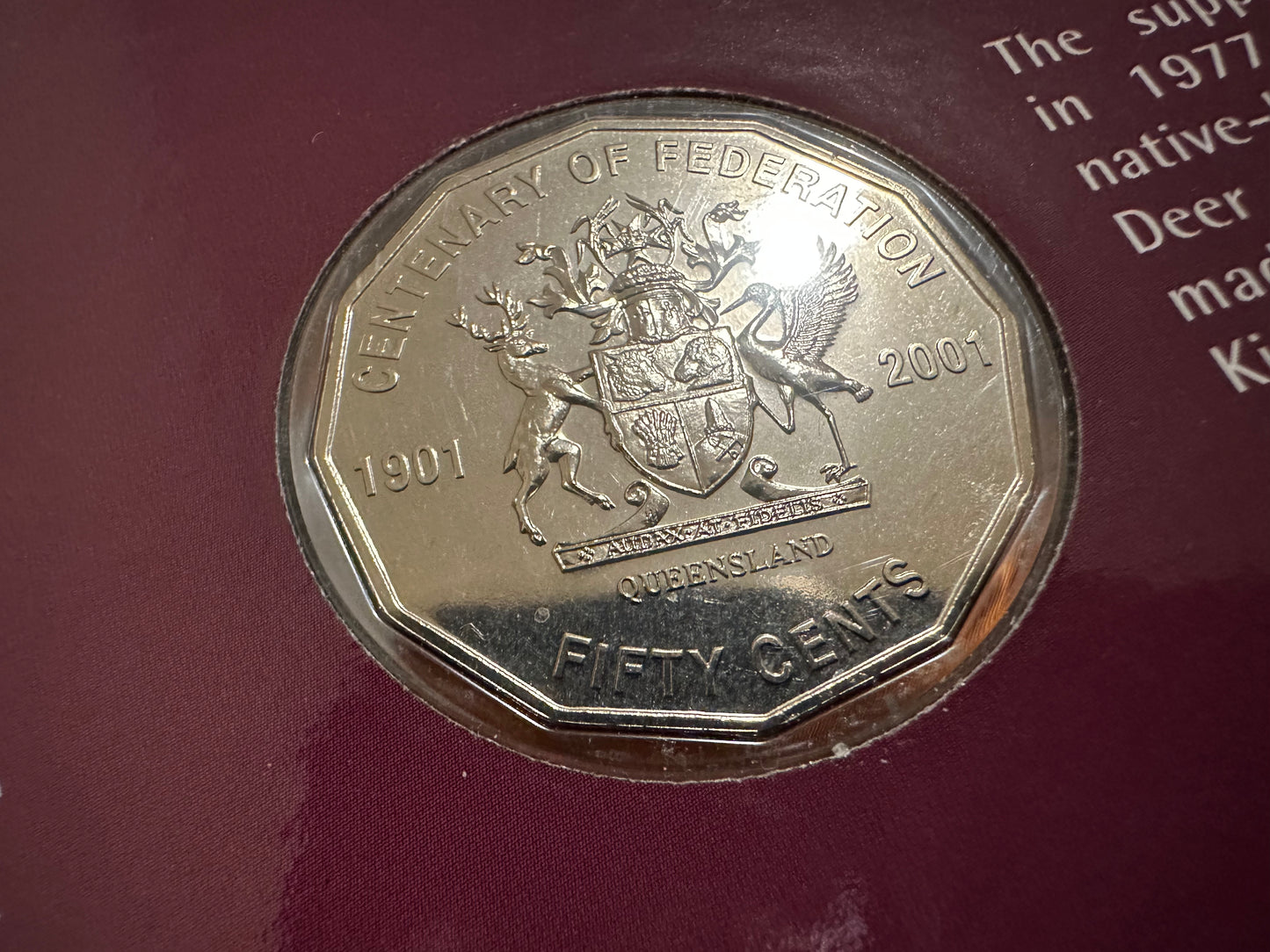 2001 Centenary of Federation 20 Coin Uncirculated Collection in Folder