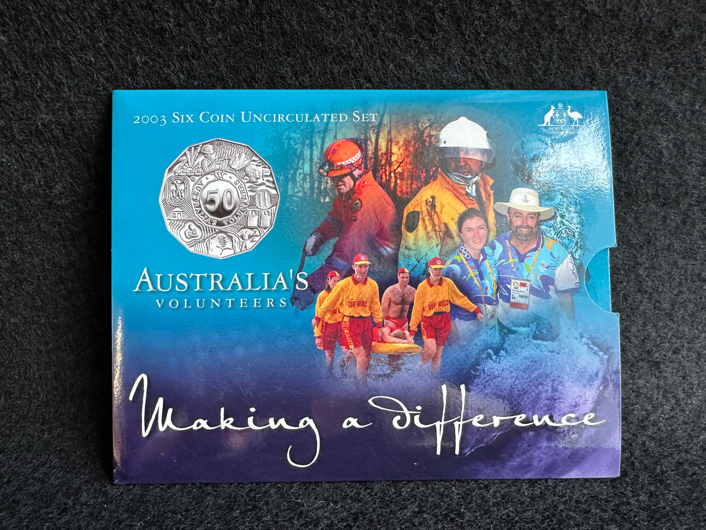 2003 Royal Australian Mint Australia's Volunteers Making a Difference Uncirculated Six Coin Year Set