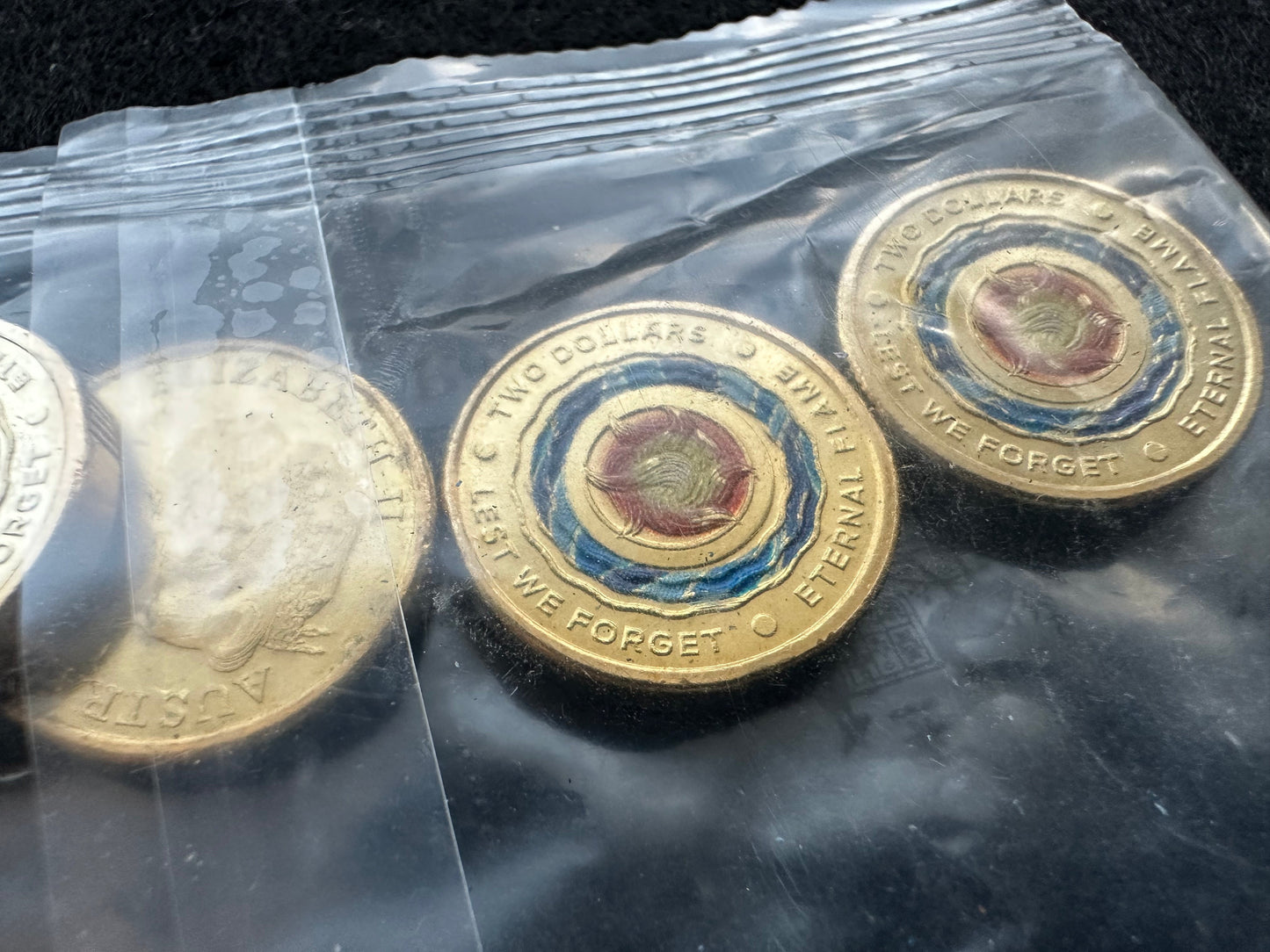 2018 $2 LEST We Forget Eternal Flame RAM 5 coin satchel bag