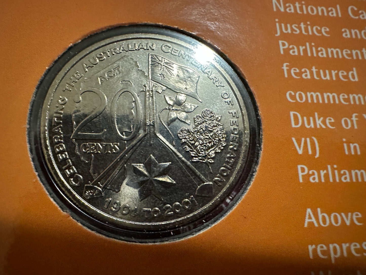 2001 Centenary of Federation 20 Coin Uncirculated Collection in Folder