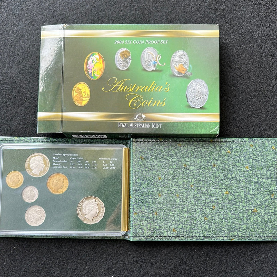 2004 Royal Australian Mint 6 coin Proof Set