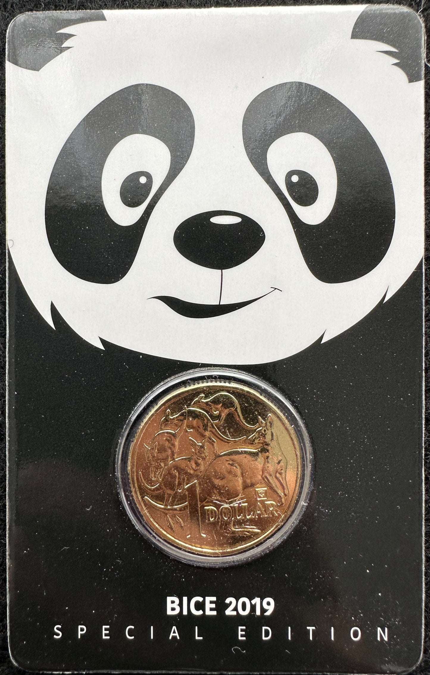2019 BICE Special Edition $1 "Panda" Privy Mark UNC Coin