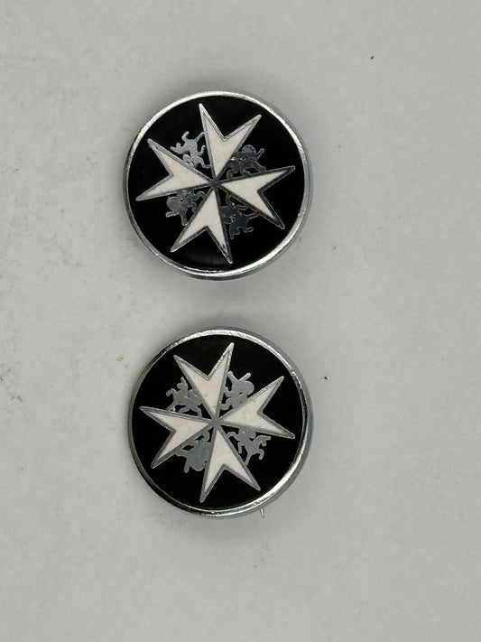 Pair of Order of St. John Enamel Lapel Pins