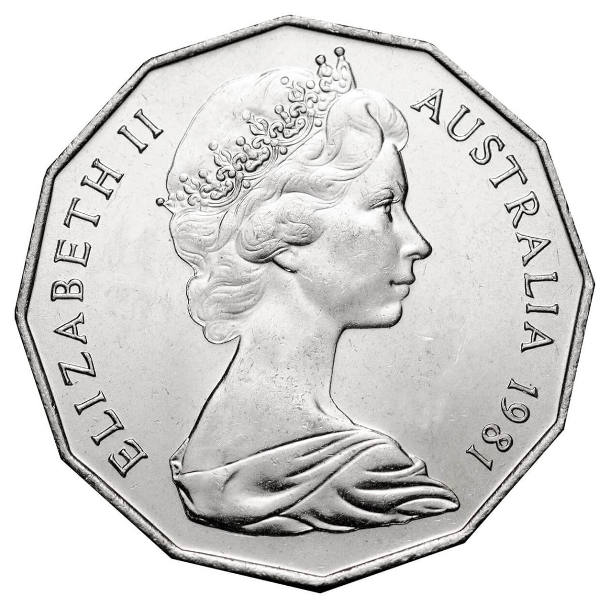 1981 Australian 50 cent coin - Royal Wedding Prince Charles and Lady Diana - CIRCULATED