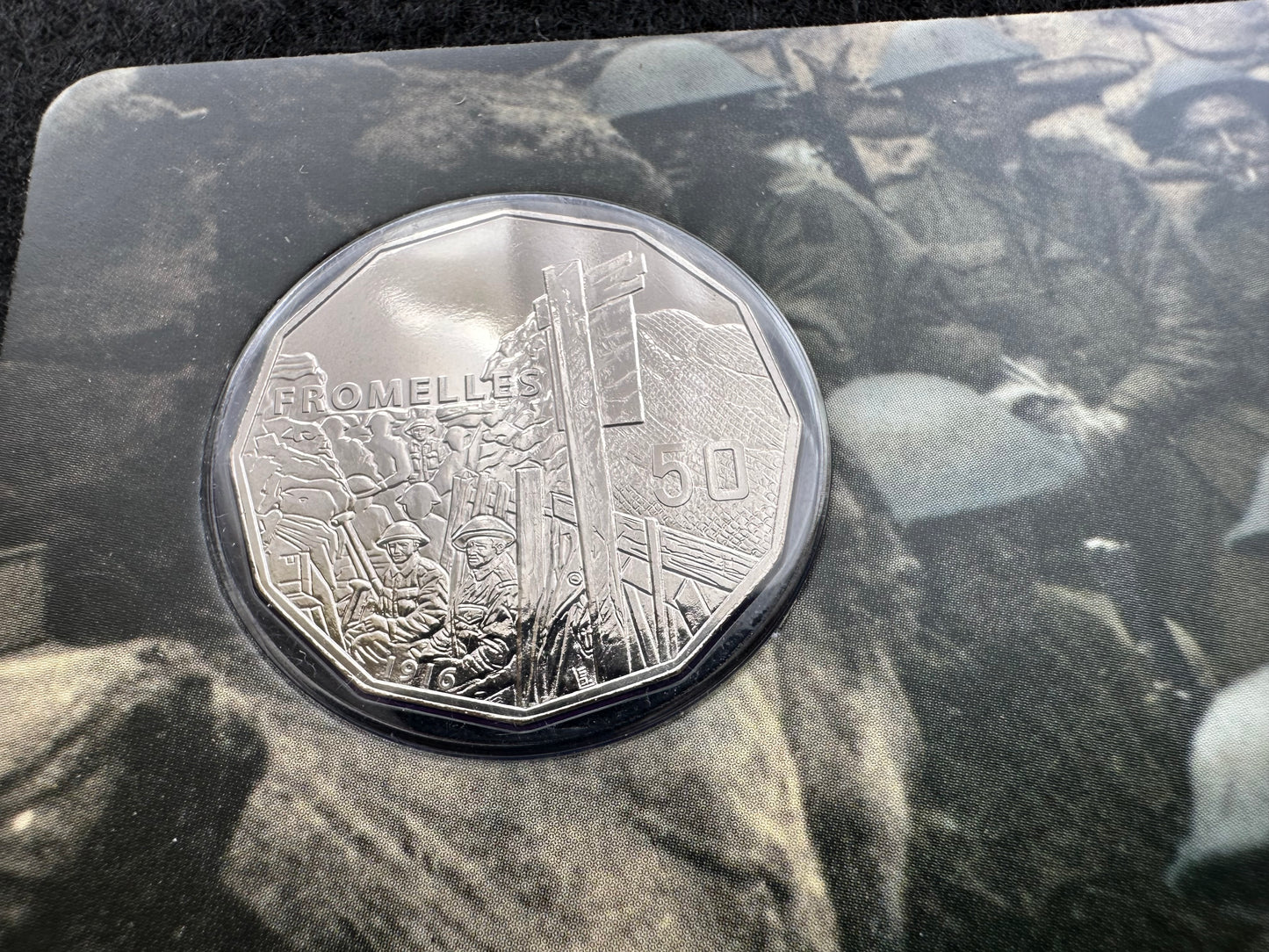 2016 50 cent The Battle of FROMELLES The Western Front 1916-2016 carded coin