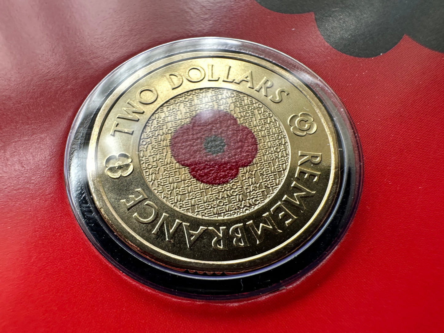 2022 $2 10th Anniversary Remembrance Day Red Poppy C Mintmark on card