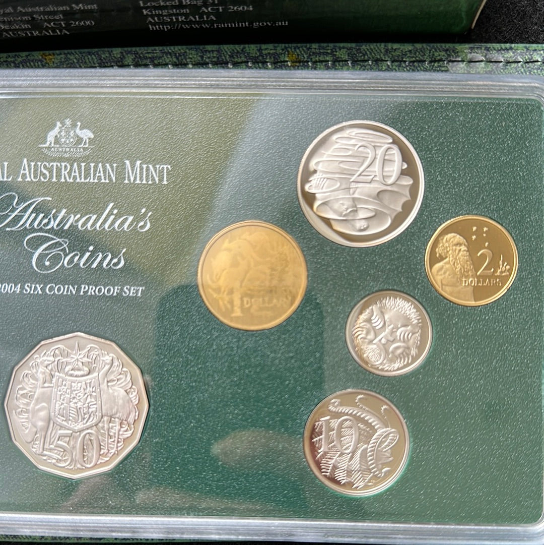2004 Royal Australian Mint 6 coin Proof Set
