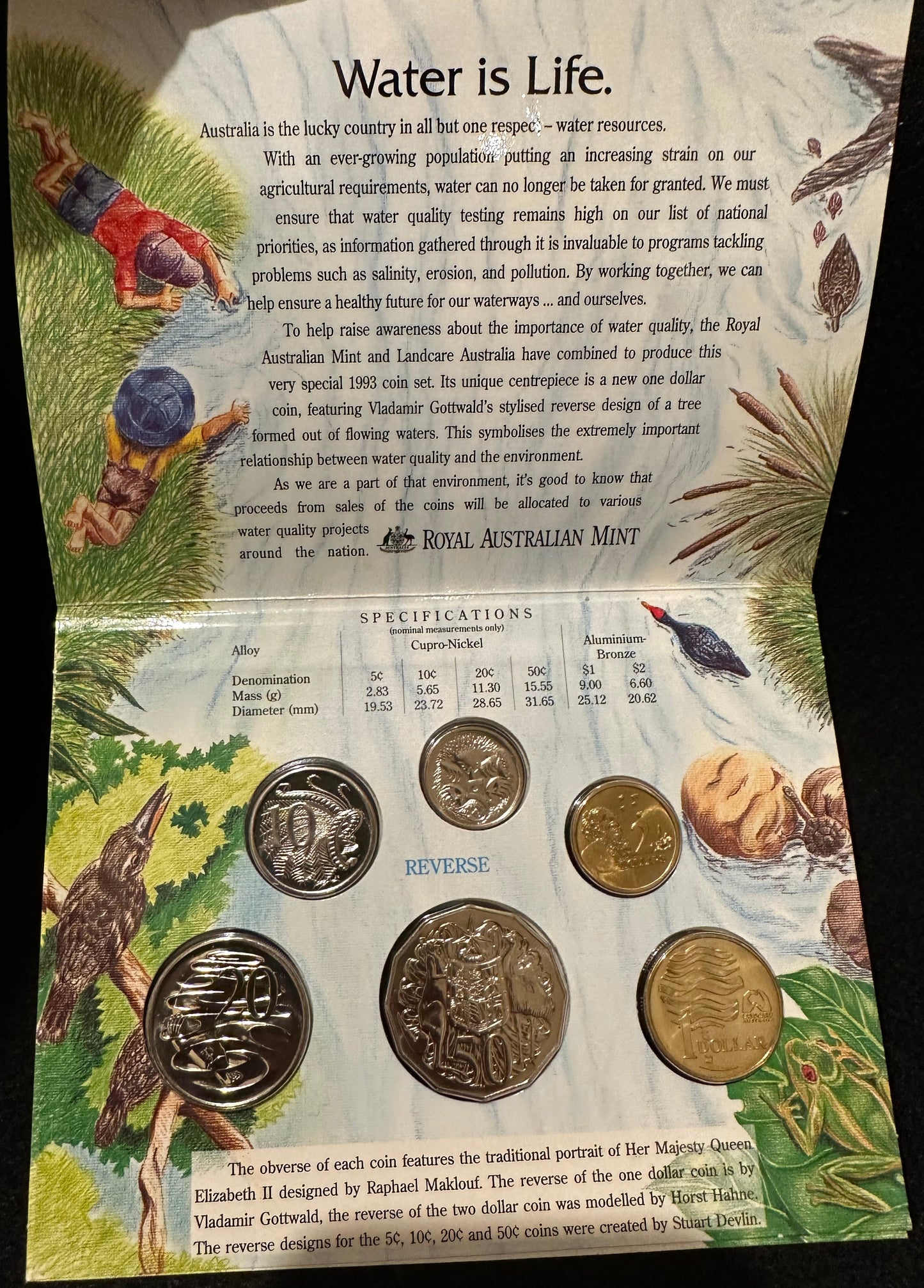 1993 Royal Australian Mint Uncirculated Six Coin Year Set